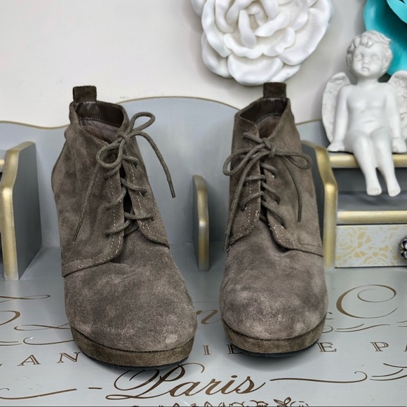JESSICA Simpson Gray suede platform wedge booties - Picture 13 of 16